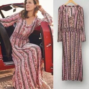 NWOT Soft Surroundings Esperanza Maxi Dress Size M Boho Festival Floral
